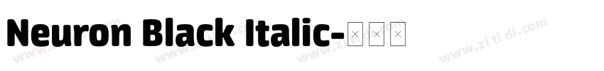Neuron Black Italic字体转换